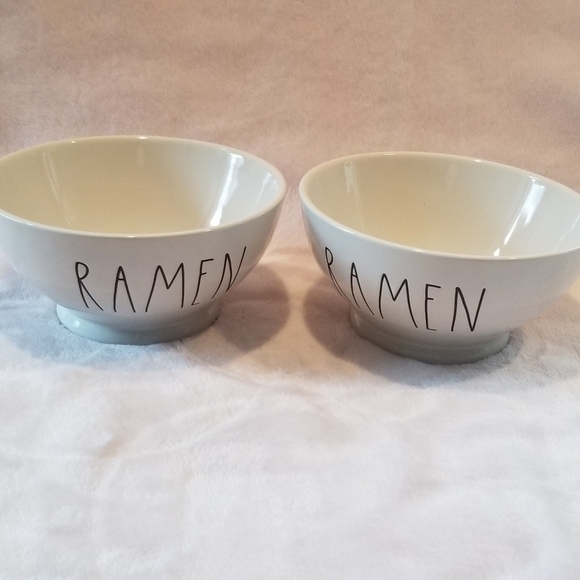 Rae Dunn Ramen Bowls. Set of 2. Approx. 3" Tall and 5.5" in Diameter. - Picture 2 of 3